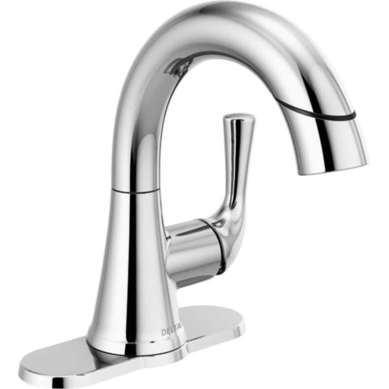 Delta Kayra Single Handle Pull-Down Bathroom Faucet - Image 3
