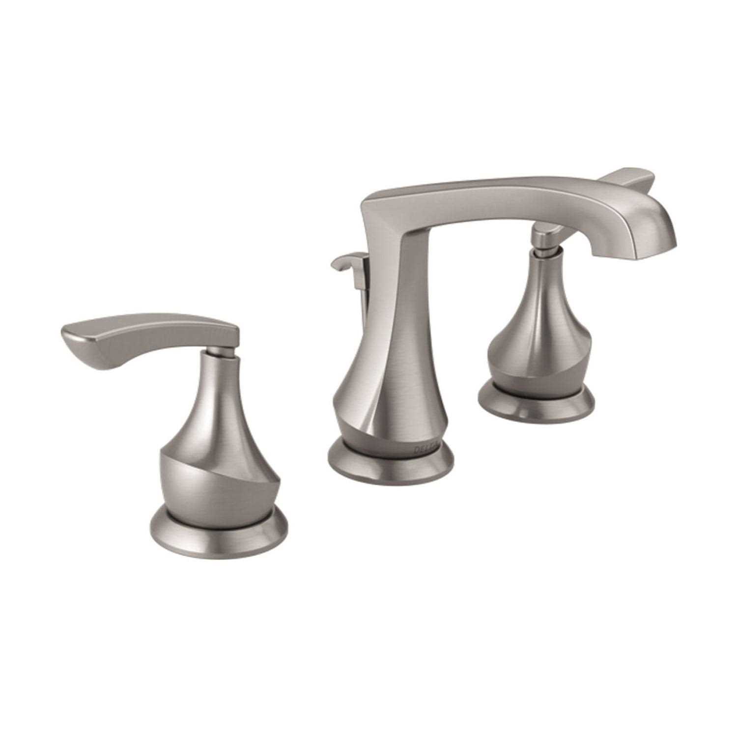 Delta 35750lf-spbl Merge Widespread 2-Handle Bathroom Faucet in Nickel - Image 5
