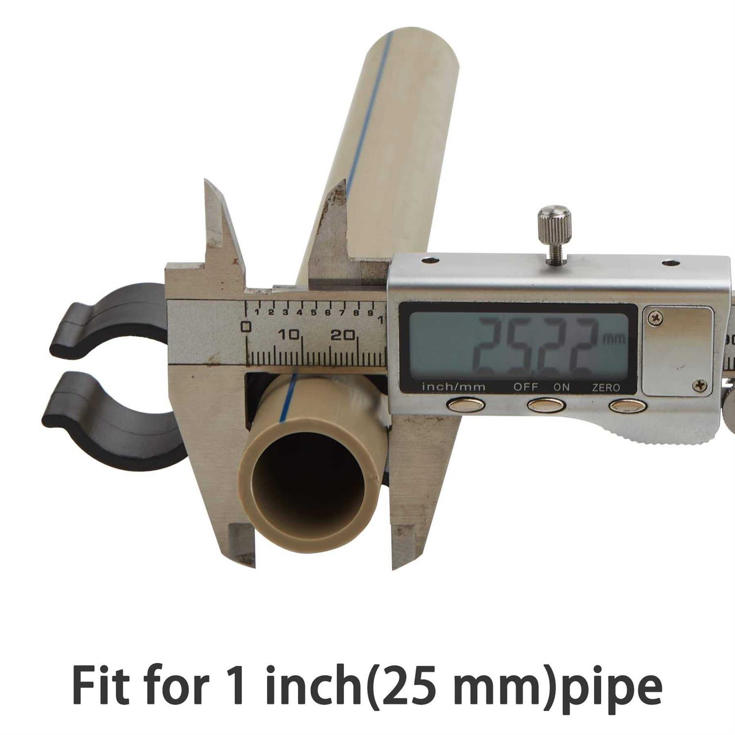 luluxing 20Pcs Black Double Port Pipe Clamps Clips 25mm/1 inch Diameter Shelf Pole Connector Chain Link Fence Panel Clamps - Image 2