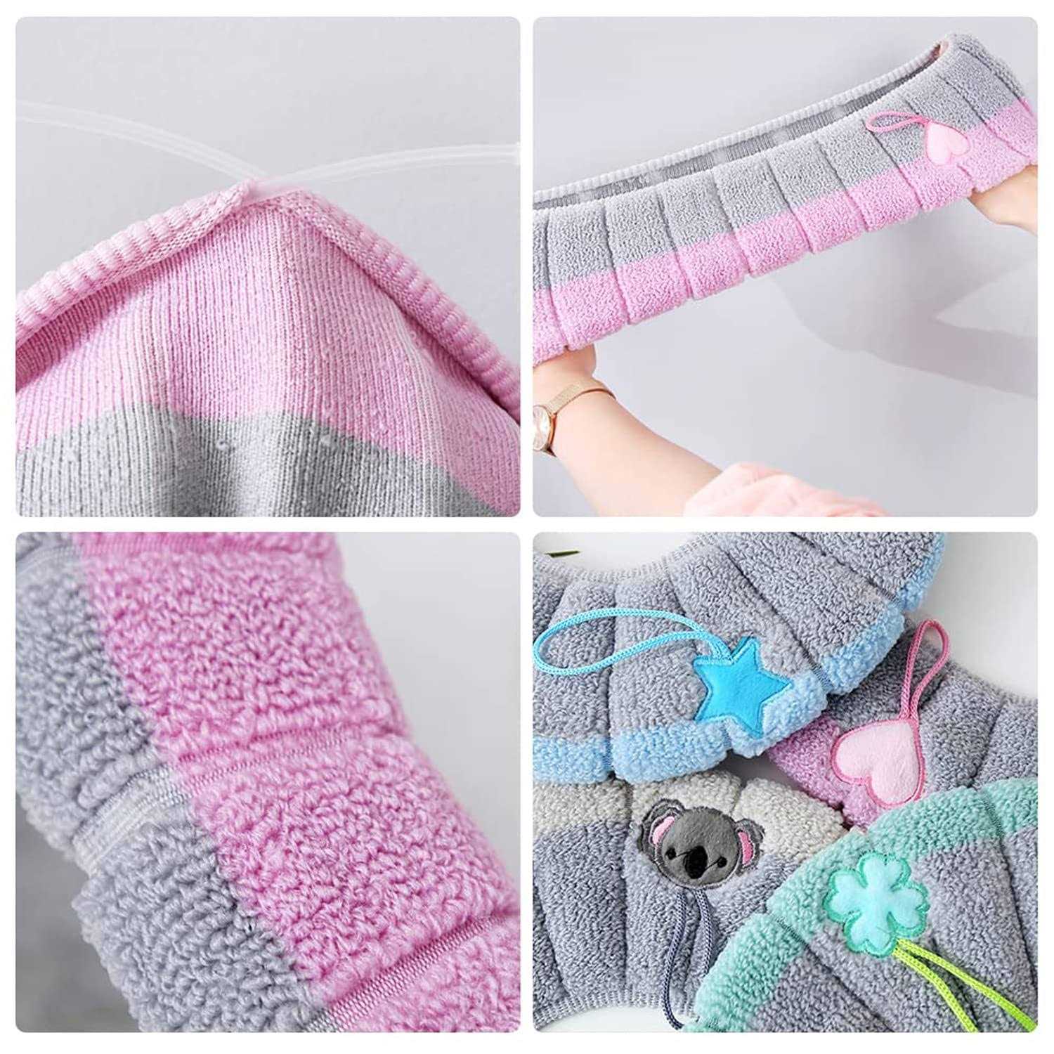 Guojanfon 4 Pieces Toilet Cover Toilet Seat Cover Pads with Handle Toilet Lid Cover Cushion Thicker Bathroom Soft Toilet Seat Cover Soft Thicker - Image 4