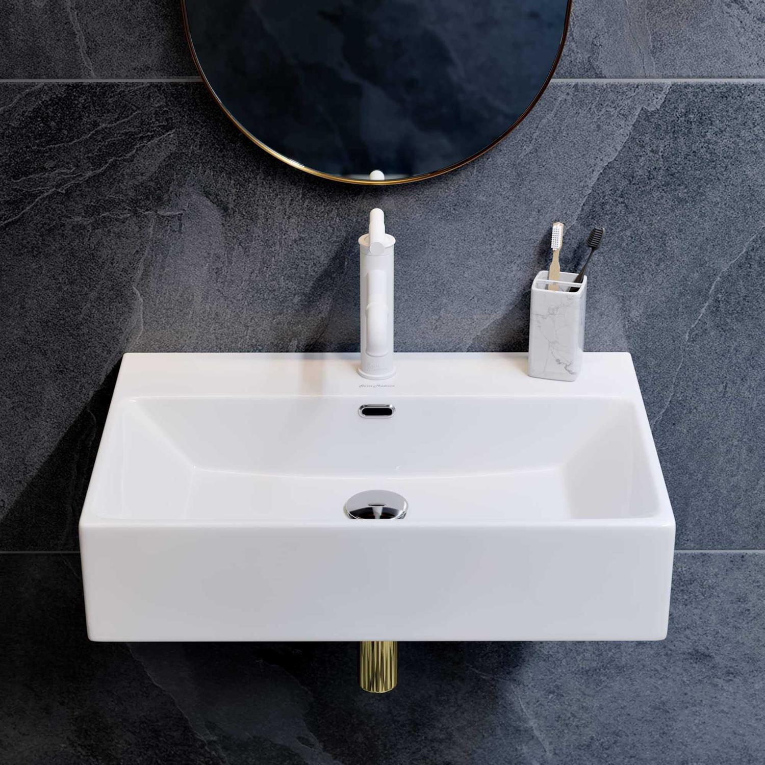 Swiss Madison Claire Rectangle Wall-Mount Bathroom Sink - Image 3