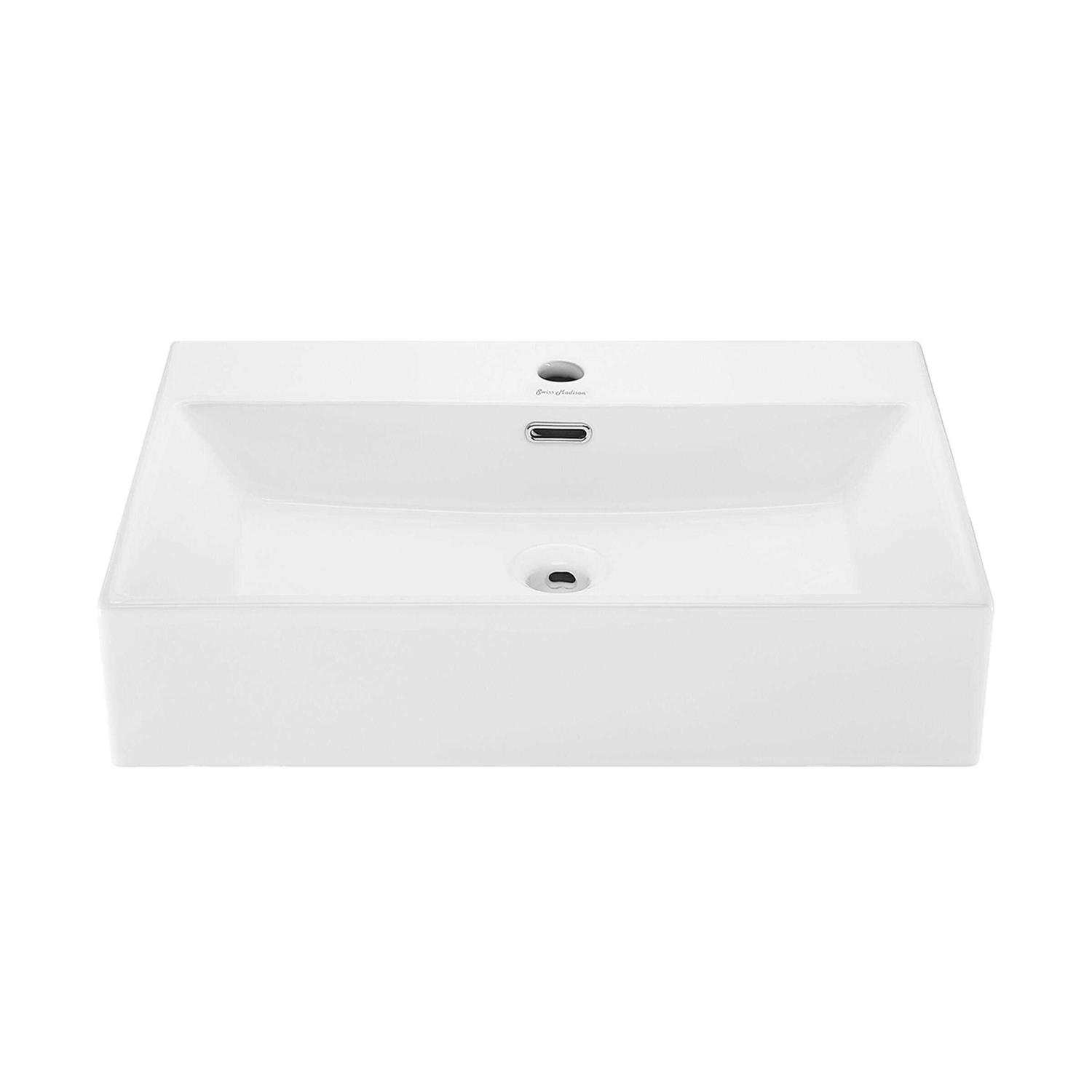 Swiss Madison Claire Rectangle Wall-Mount Bathroom Sink - Image 5