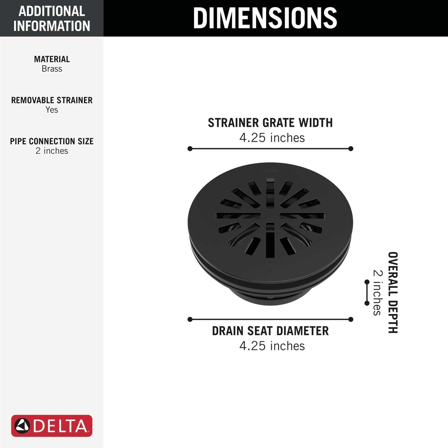 Delta Other 4 Prefab Round Shower Drain - Image 3
