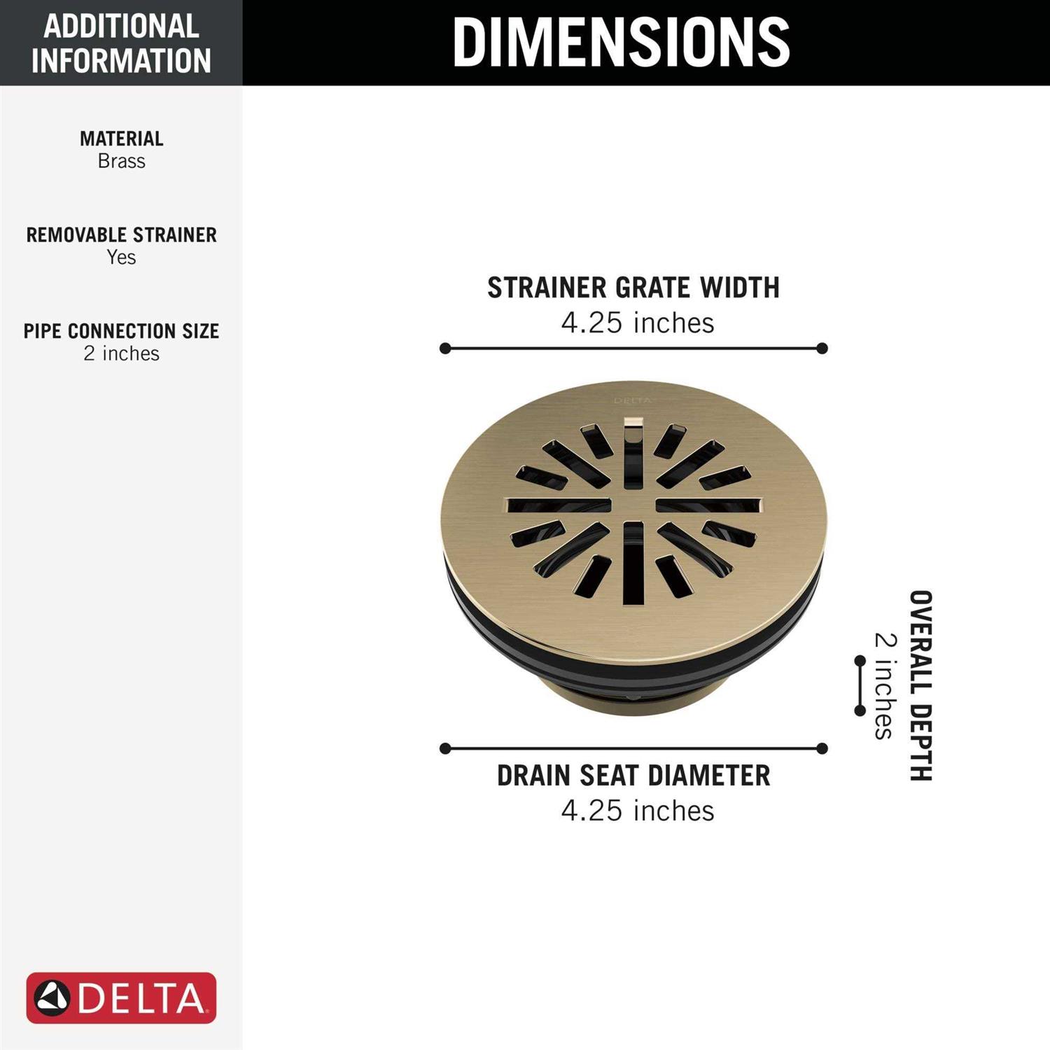 Delta Other 4 Prefab Round Shower Drain - Image 4