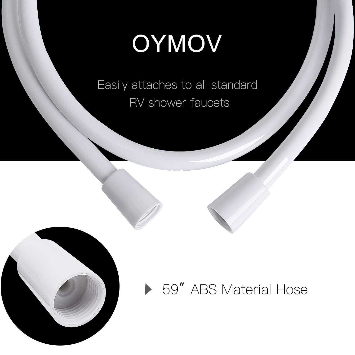 OYMOV RV Shower Head with Hose Non-Metallic Outdoor RV Shower Kits Replacement with Pause Function for RVs - Image 4