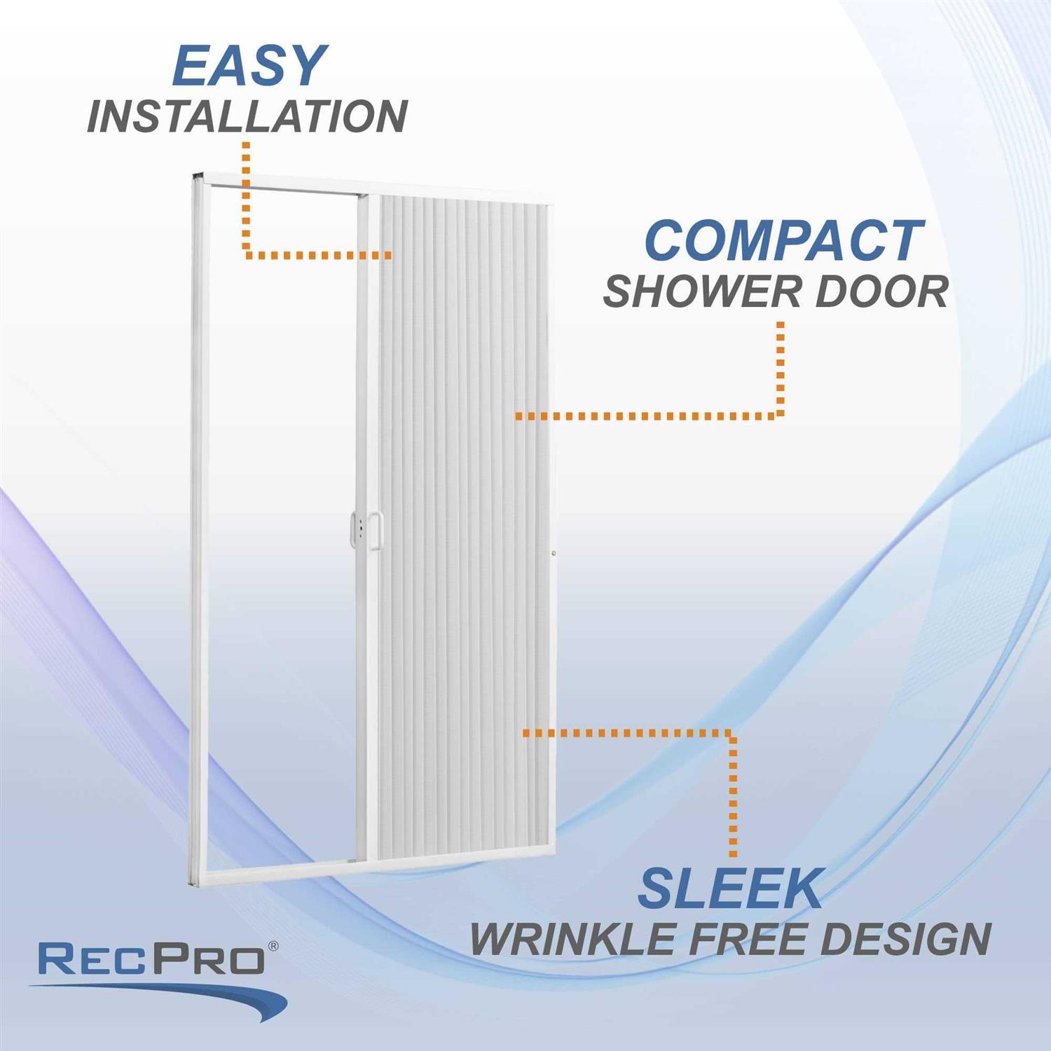RecPro RV Pleated Folding Shower Door and Frame - Image 5