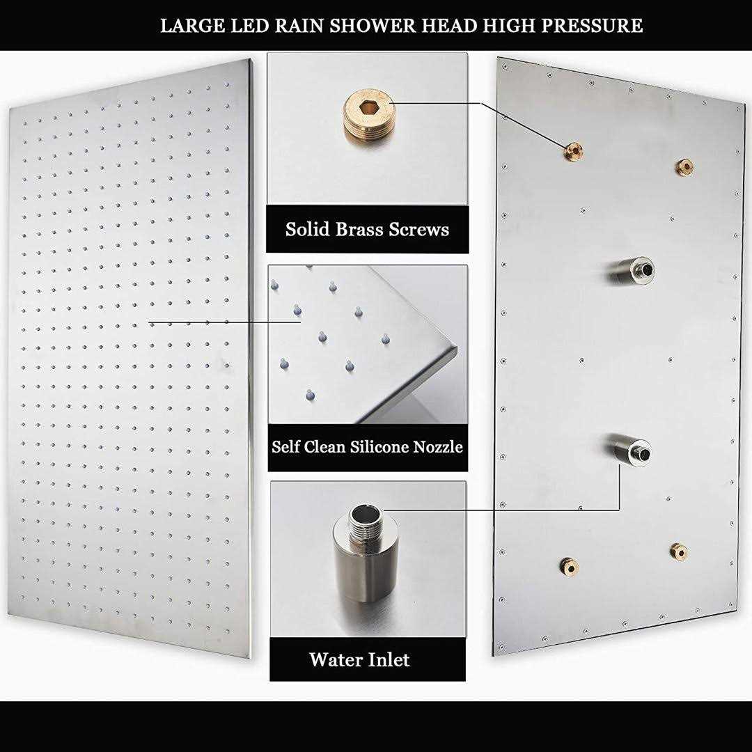 Senlesen 310-L4080HS Rain Fixed Shower Head 2.5 GPM GPM with Self-Cleaning - Image 5