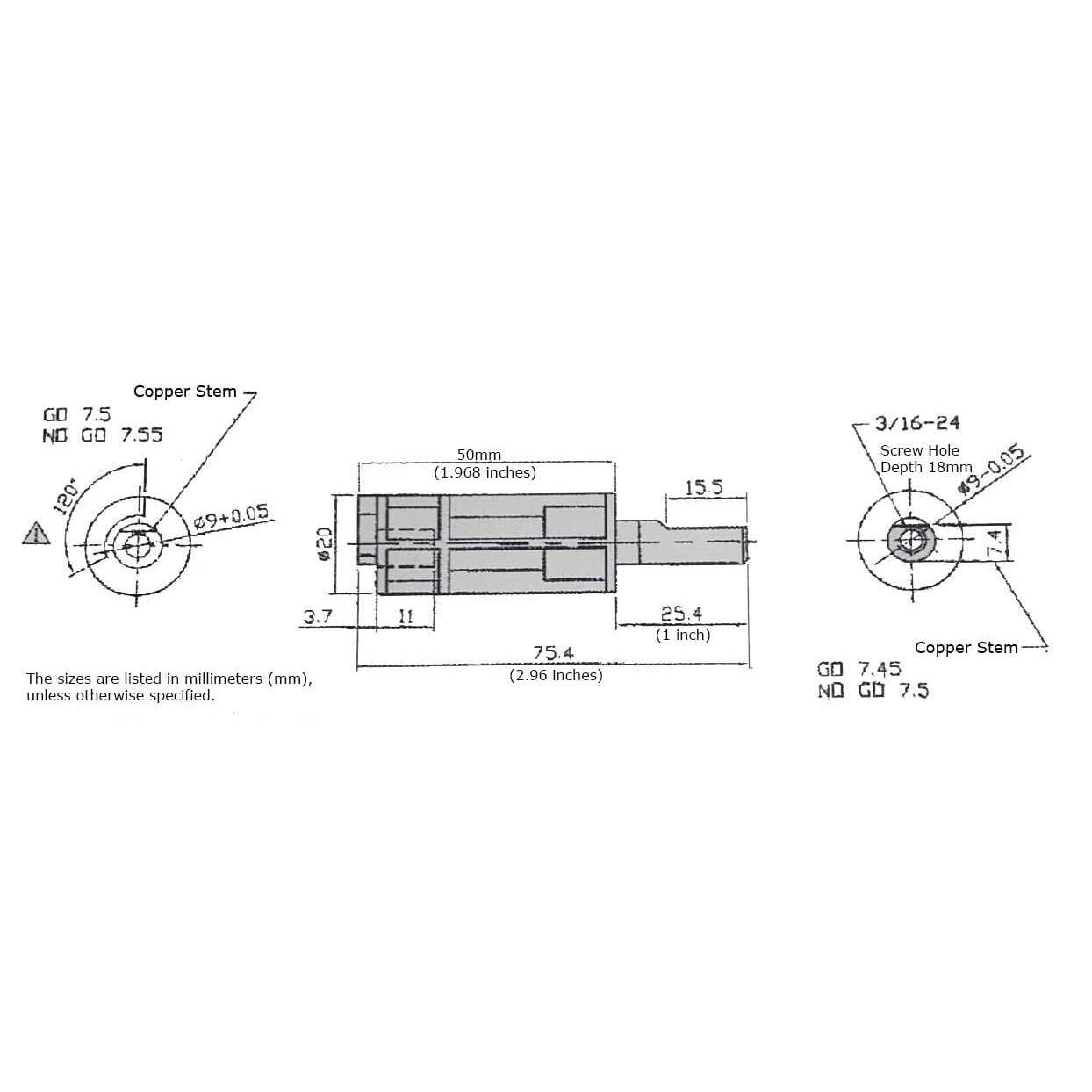 Plumb USA Generic Delta Shower Stem Extension Extender Brass Tip - Image 5