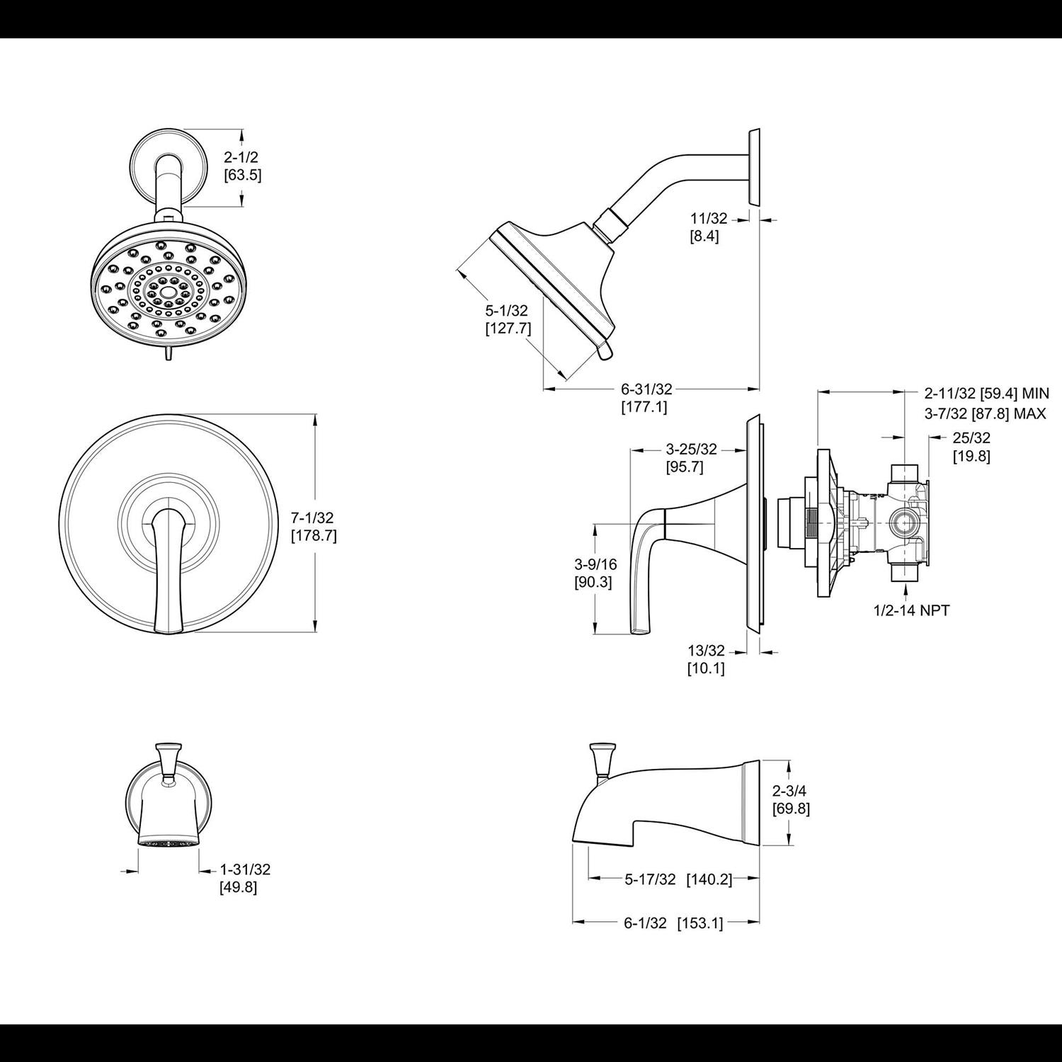 Pfister Ladera Single-Handle 3-Spray Tub and Shower Faucet - Image 3