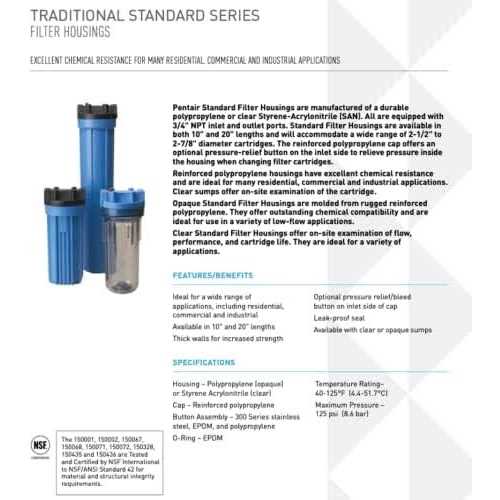 Pentek-150072 Standard Blue/Clear Filter Housing - Image 3