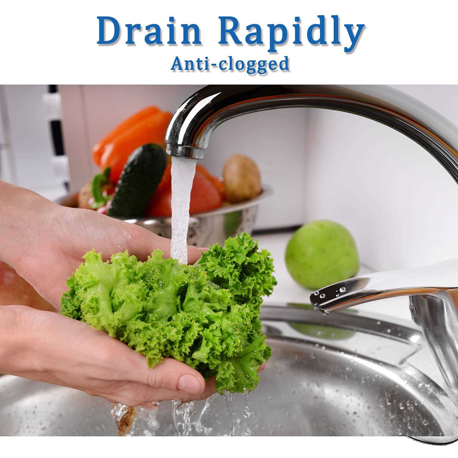 FOX TEARS Gogebo Shower Hair Drain Catcher Stainless Steel Sink Strainer Hair Catcher Basket Filter Trap Fits Most Kitchen Sinks Bathroom Sinks Shower Tub Drain - Image 2