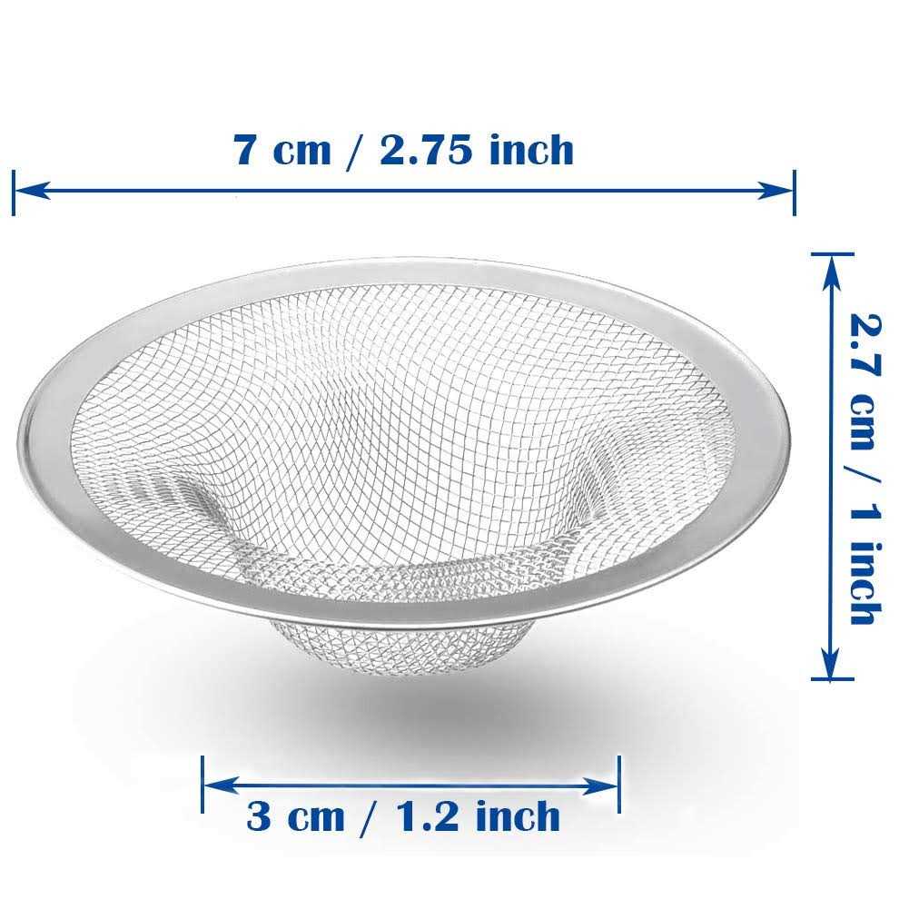 FOX TEARS Gogebo Shower Hair Drain Catcher Stainless Steel Sink Strainer Hair Catcher Basket Filter Trap Fits Most Kitchen Sinks Bathroom Sinks Shower Tub Drain - Image 4