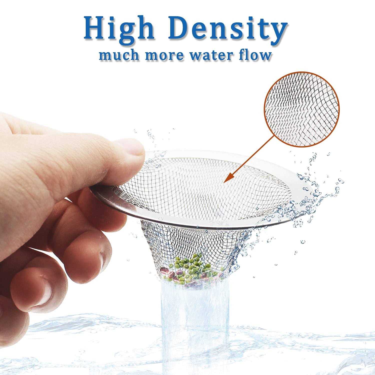 FOX TEARS Gogebo Shower Hair Drain Catcher Stainless Steel Sink Strainer Hair Catcher Basket Filter Trap Fits Most Kitchen Sinks Bathroom Sinks Shower Tub Drain - Image 5