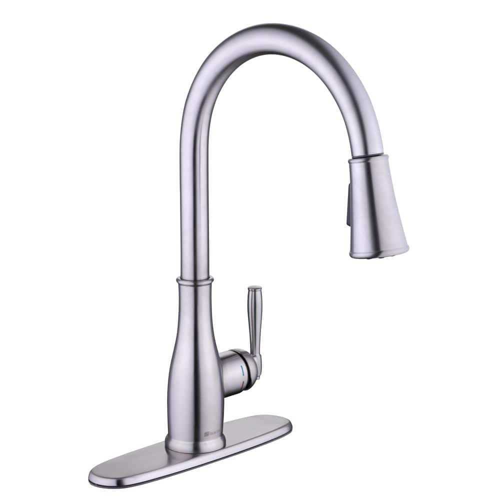 Glacier Bay Halwin Single-Handle Pull Down Sprayer Kitchen Faucet