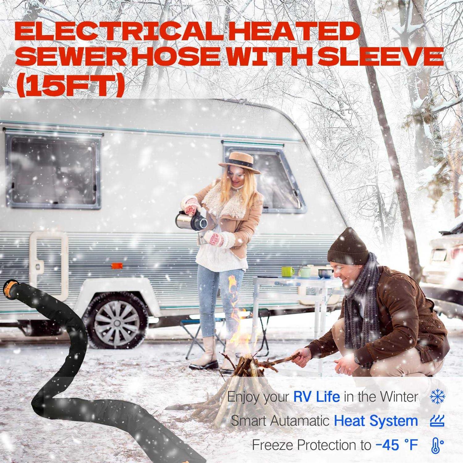 REHOSEUP Heated Sleeve Rv Sewer Hose Black Rv Sewer Hose - Image 4