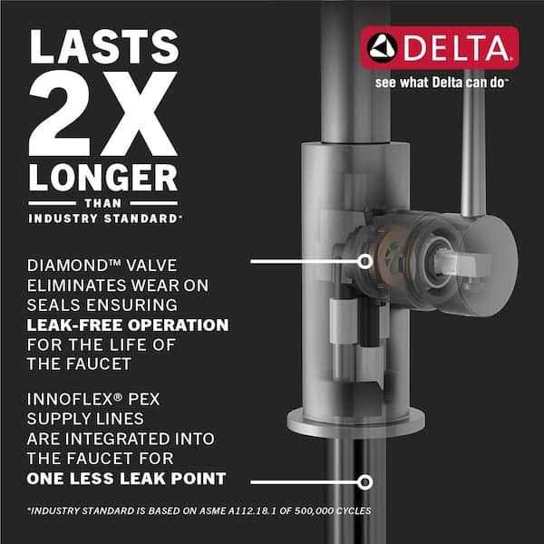 Delta Greydon Single Handle Pull-Down Kitchen Faucet with Soap Dispenser - Image 4