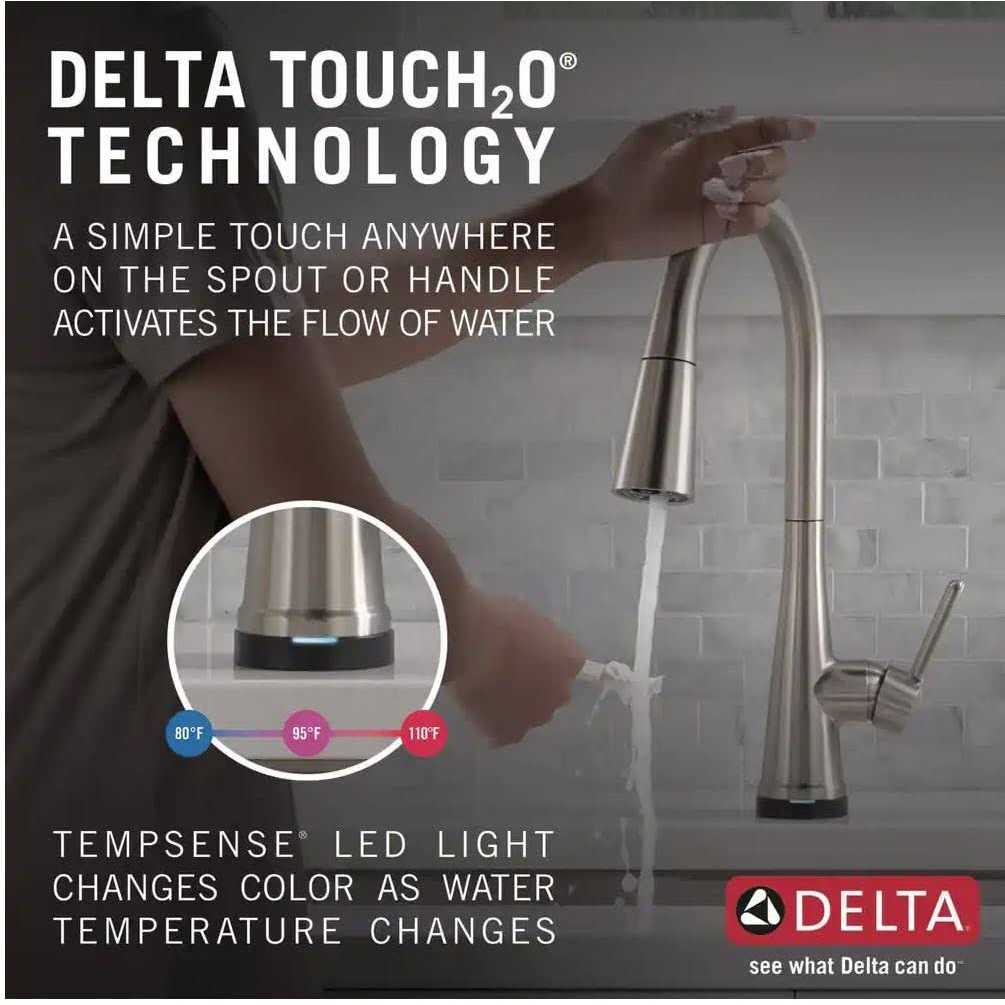 Delta Greydon Single Handle Pull-Down Kitchen Faucet with Soap Dispenser - Image 3