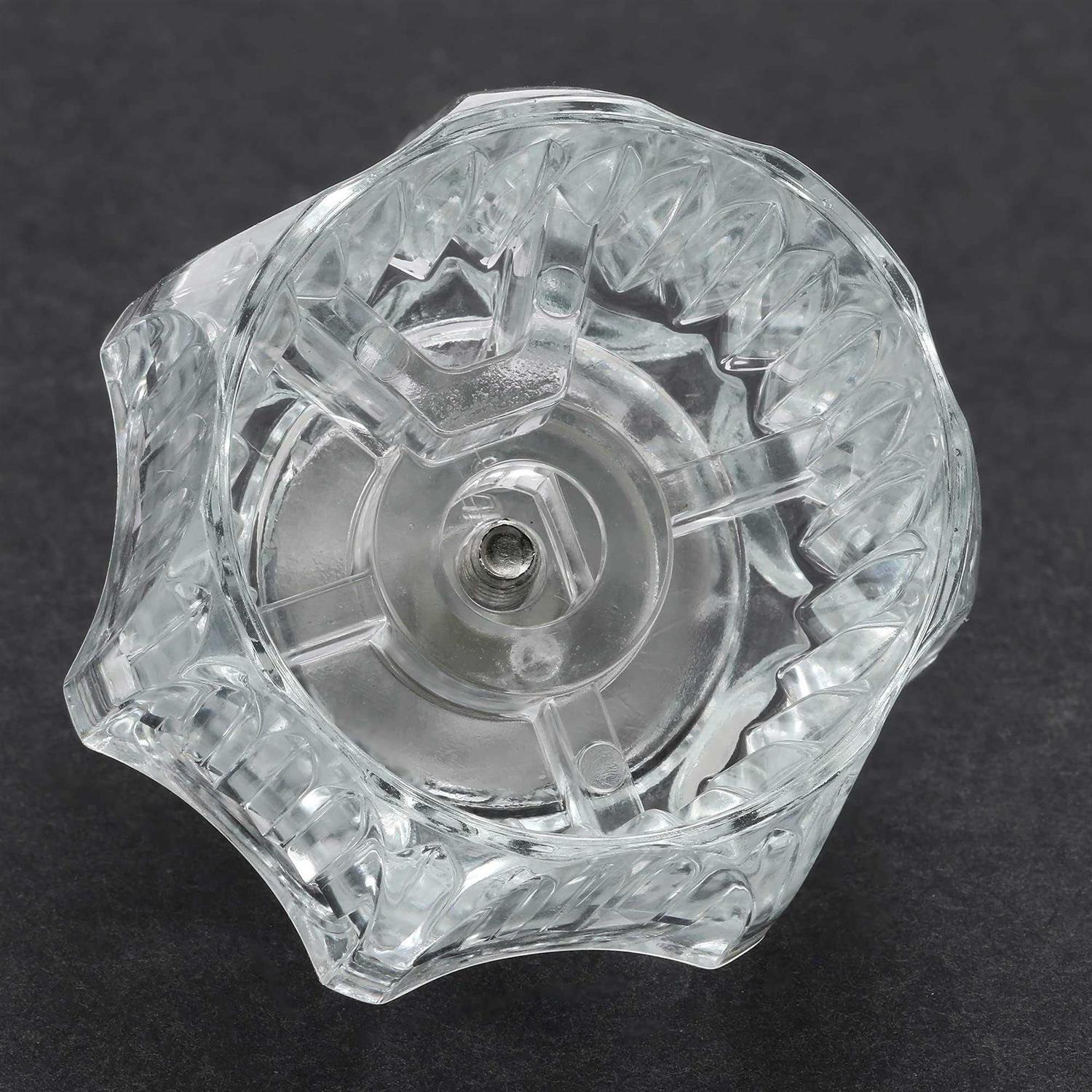 Prime-Line MP54260 Universal Hot and Cold Faucet Handles 1-5/8 in. Height Clear Acrylic Delta - Image 3