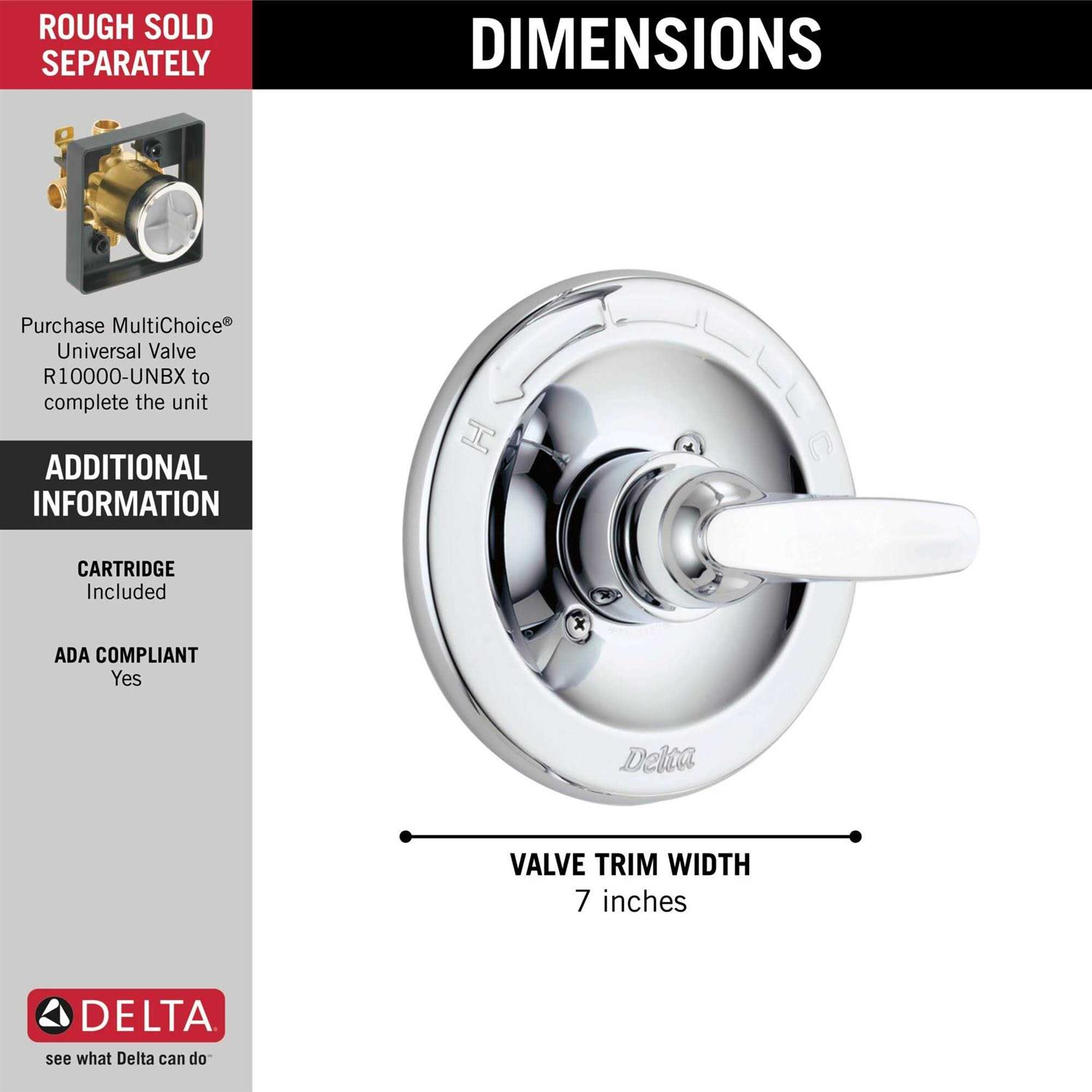 Delta Foundations Monitor 13 Series Valve Only Trim BT13010 - Image 5