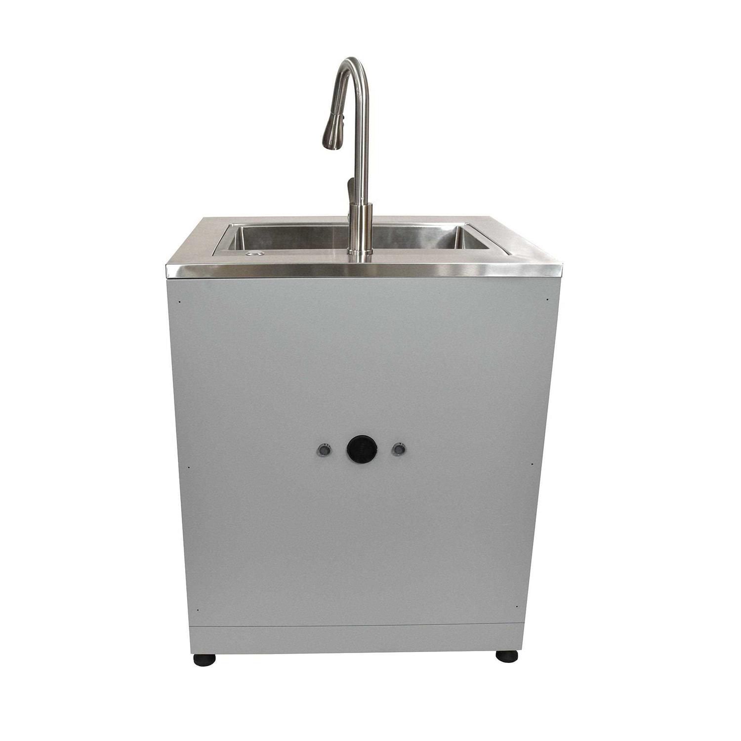 Blue Sky Outdoor Living 17.6 in. Stainless Steel Outdoor Kitchen Sink with Drainer and Stopper Set - Image 3