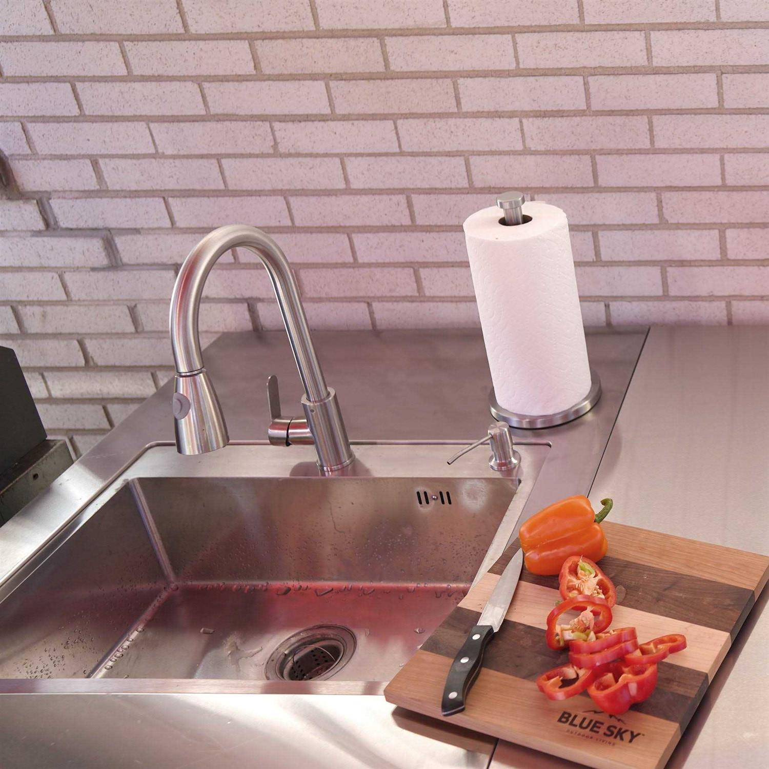 Blue Sky Outdoor Living 17.6 in. Stainless Steel Outdoor Kitchen Sink with Drainer and Stopper Set - Image 5