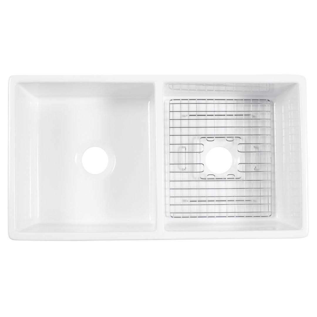 Sinkology Turner 33 in. Farmhouse Apron Front Undermount Double Bowl SK405-33FC - Image 5