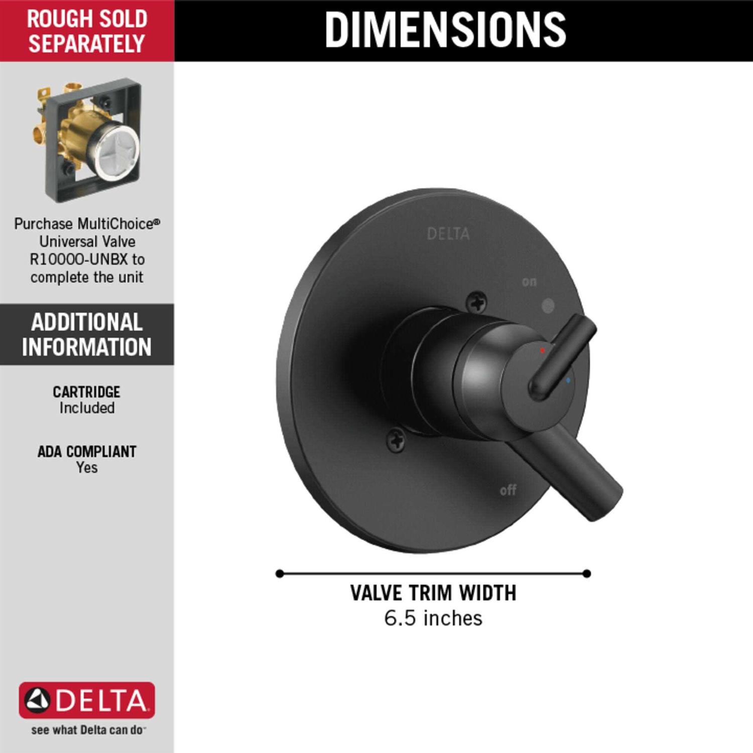 Delta Trinsic Monitor 17 Series Valve Only Trim T17059 - Image 5