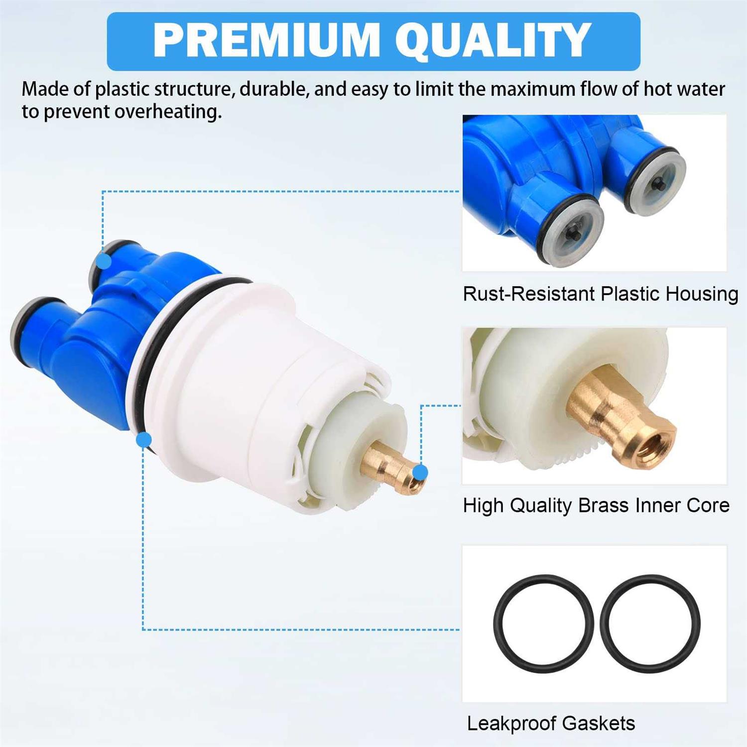 RP19804 Delta Shower Cartridge Replacement for Delta 1300/1400 Series Single Handle Bathtub Shower Faucet Parts Replacement Parts Cartridge - Image 3