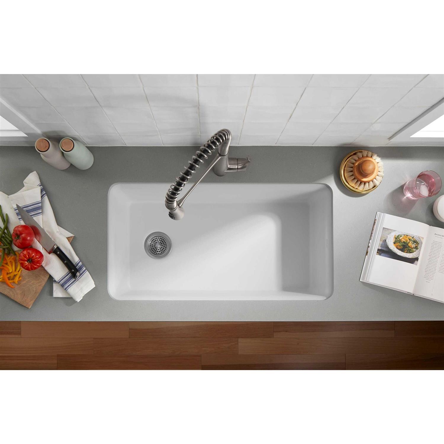 Kohler K-28000 Cairn 27-1/2 Undermount Single-Bowl Kitchen Sink - Image 3