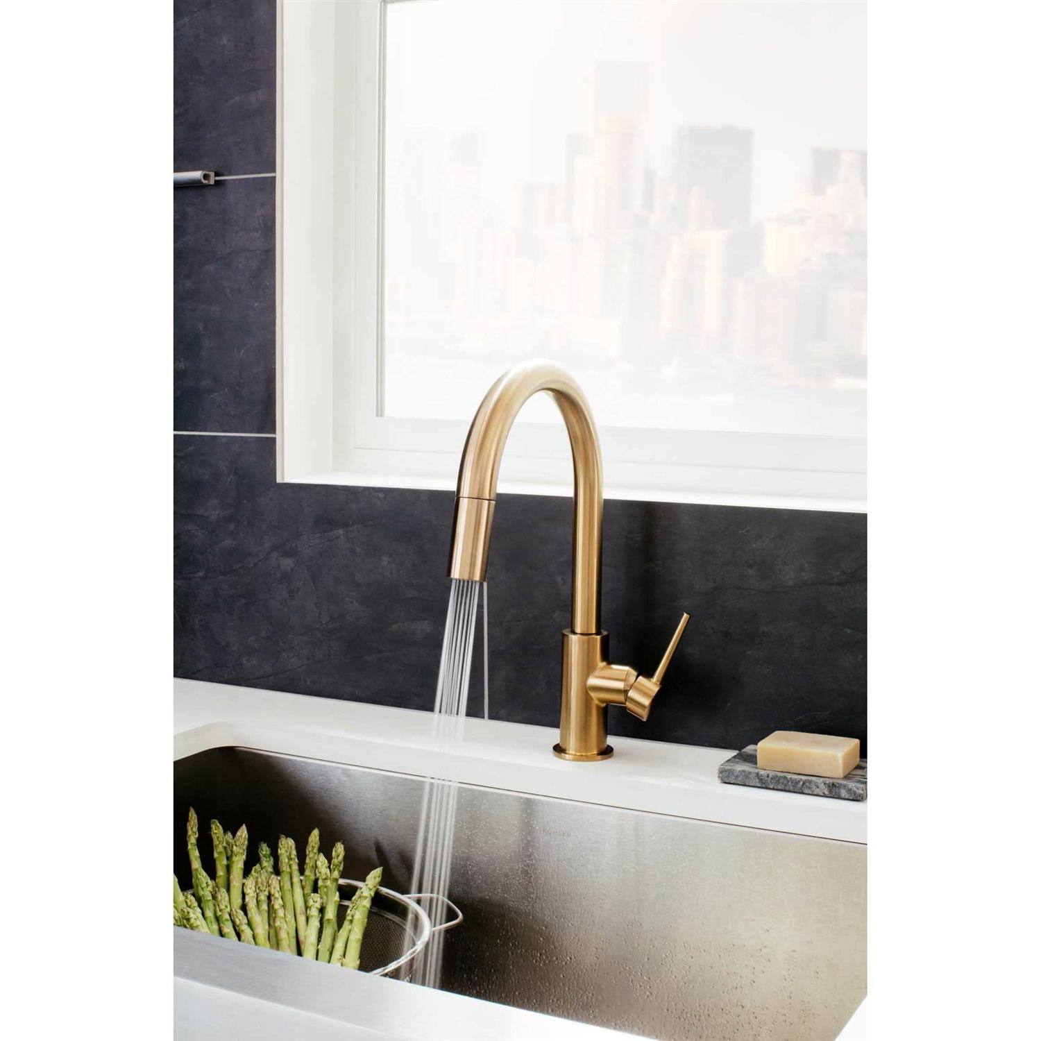 Delta Trinsic Single Handle Pull-Down Kitchen Faucet 9159-BL-DST - Image 3