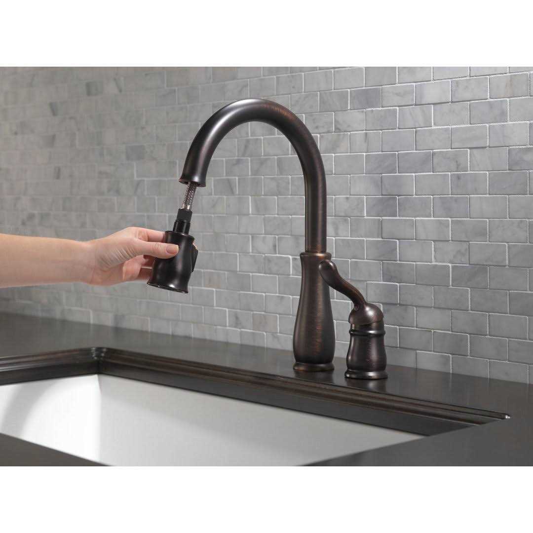 Delta Leland Single Handle Pull Down Kitchen Faucet - Image 5