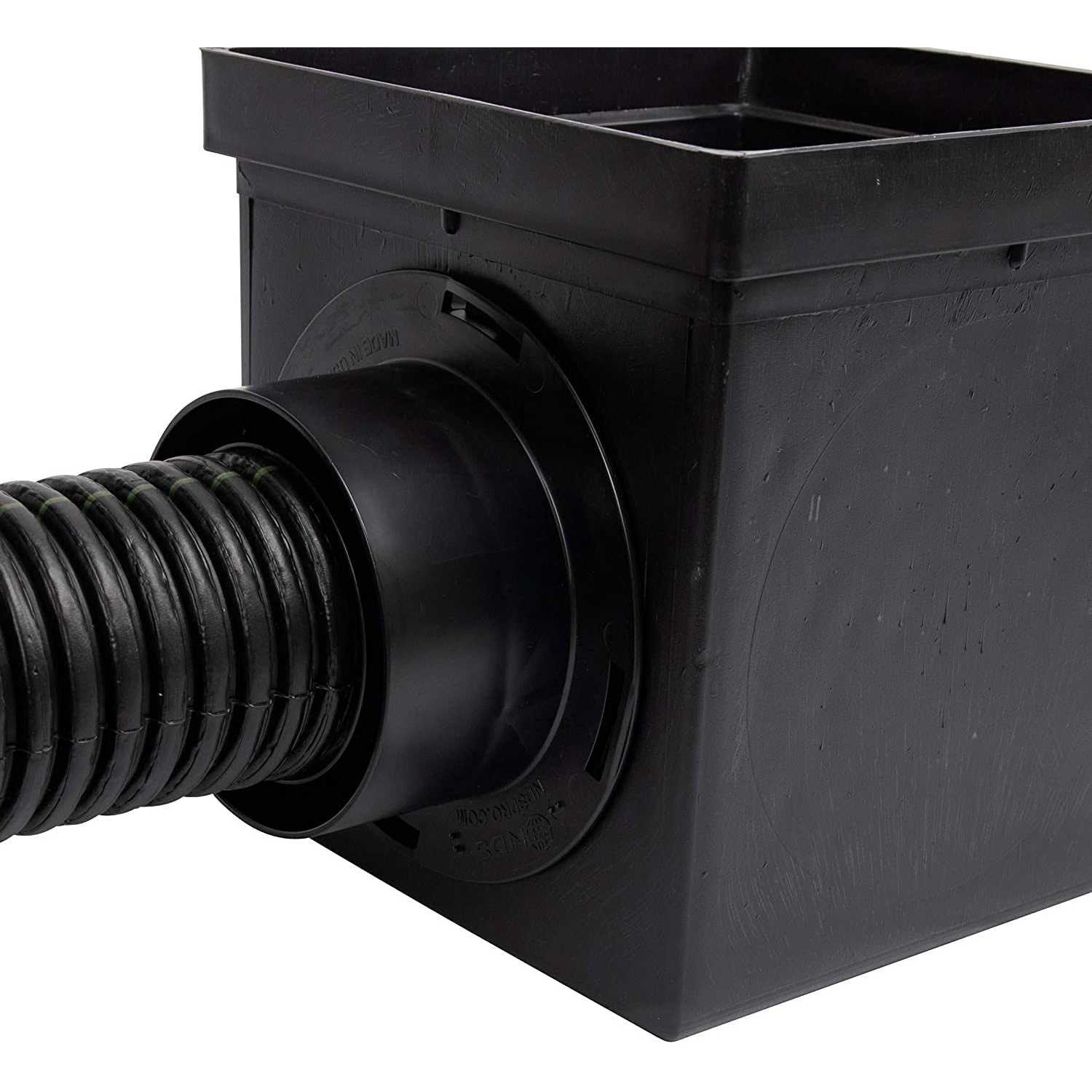 NDS 900BKITRTL1PK Square Kit with 2-Opening Catch Basin, 2 Adapters, 1 Outlet Plug, and 1 Plastic Drain Grate - Image 4