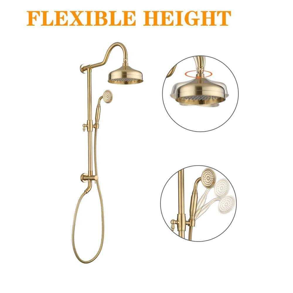 Boyel Living 1-Spray Patterns with 2.5 GPM 8 in. Wall Mount Dual Shower Heads - Image 3