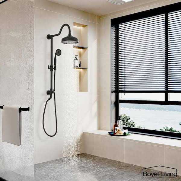 Boyel Living 1-Spray Patterns with 2.5 GPM 8 in. Wall Mount Dual Shower Heads - Image 5
