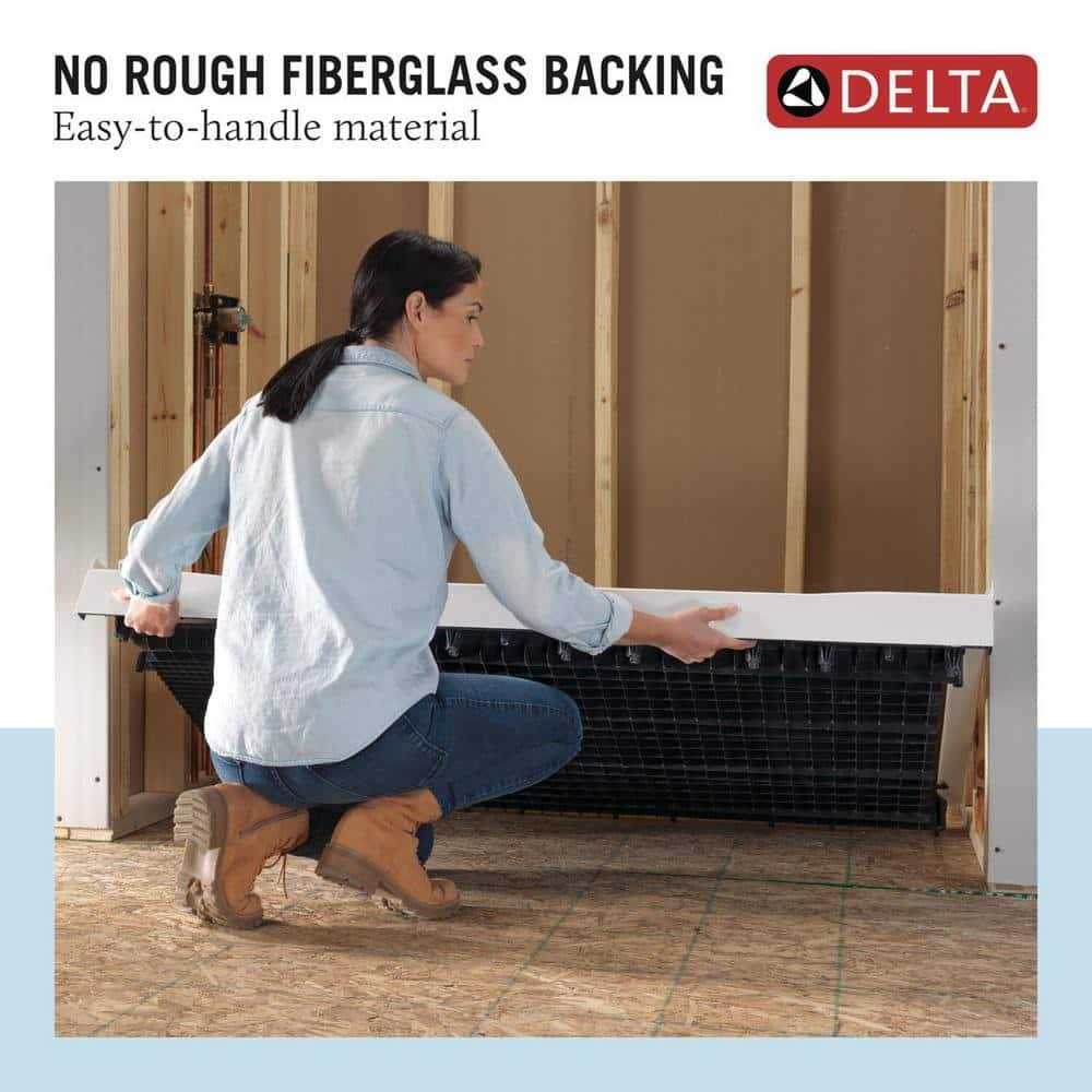 Delta Classic 500 Shower Base Center Drain Gloss White - Image 4