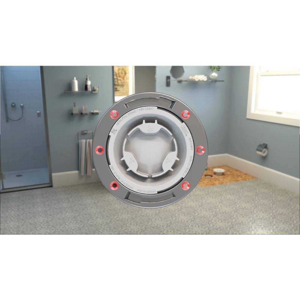 Oatey Fast Set 3x4 PVC, Hub Toilet Flange with Test Cap and Stainless Steel Ring - Image 3