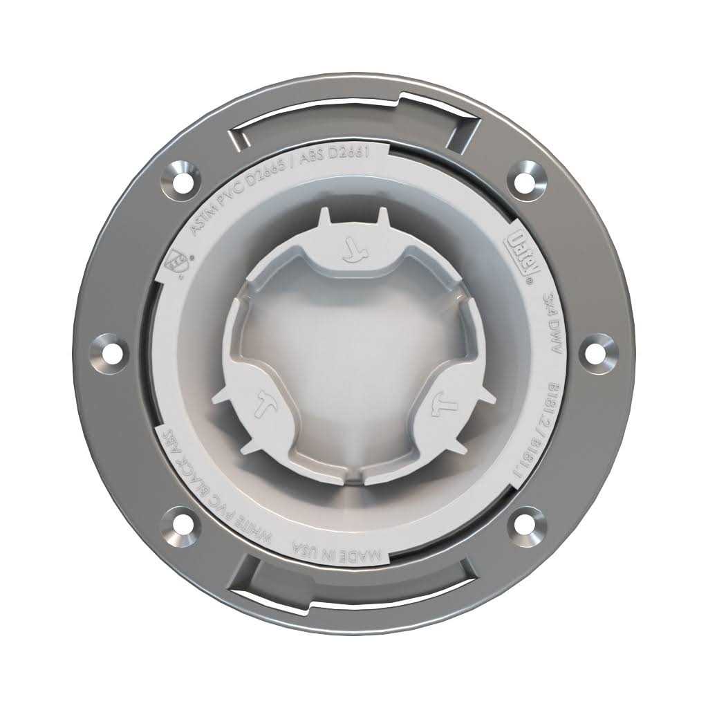 Oatey Fast Set 3x4 PVC, Hub Toilet Flange with Test Cap and Stainless Steel Ring - Image 5