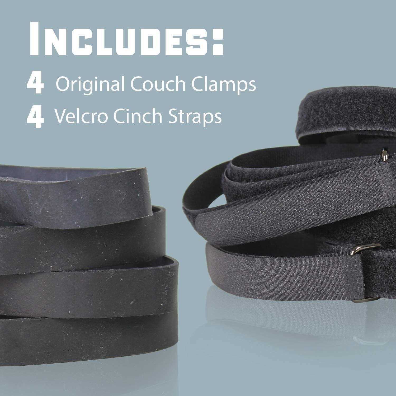 Couch Clamp Pro Non-Slip Sectional Connectors with Hook-and-Loop Cinch Clips for Sliding Sofas - Image 3