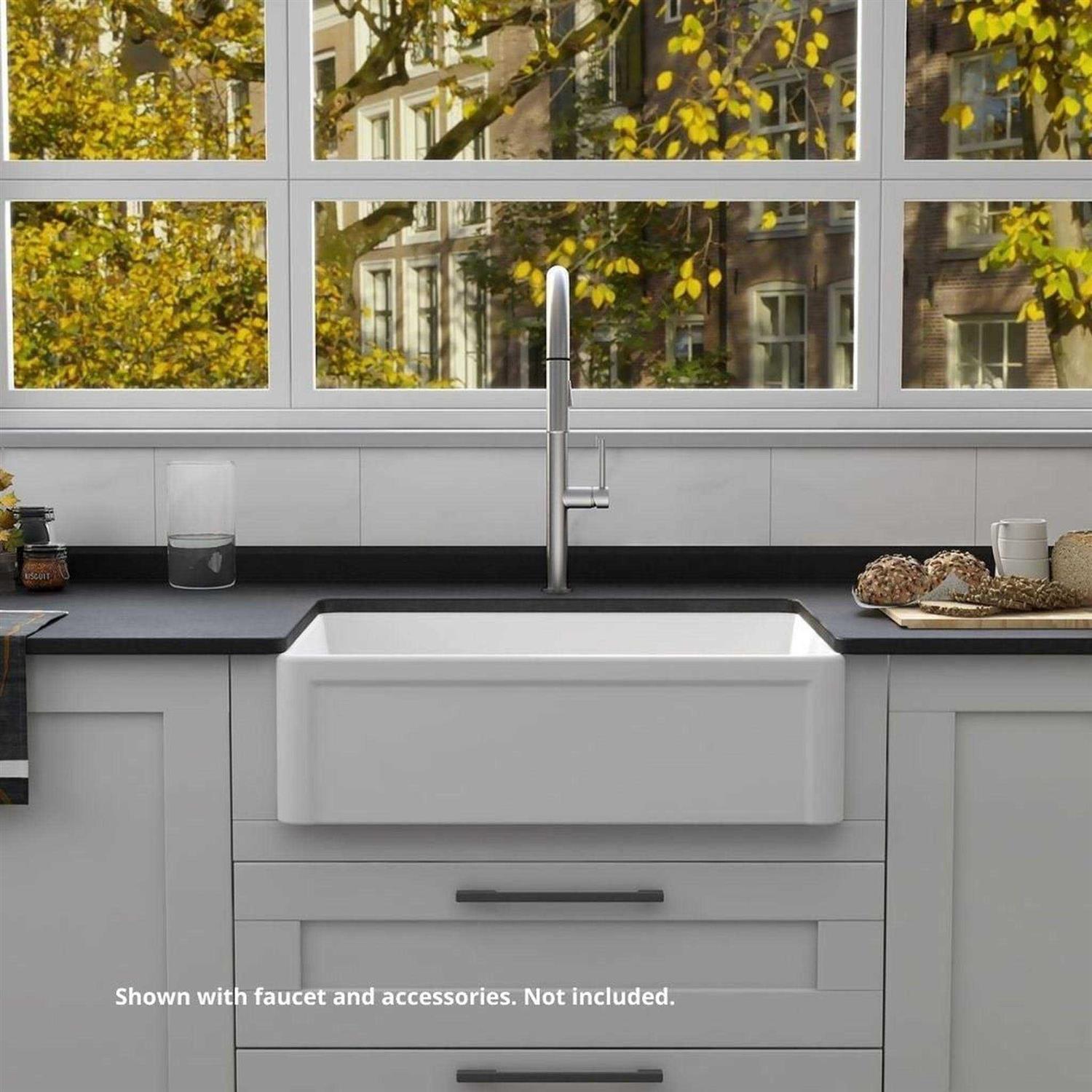 DeerValley Large Capacity Undermount Farmhouse Ceramic Kitchen Sink DV-1K016 - Image 5