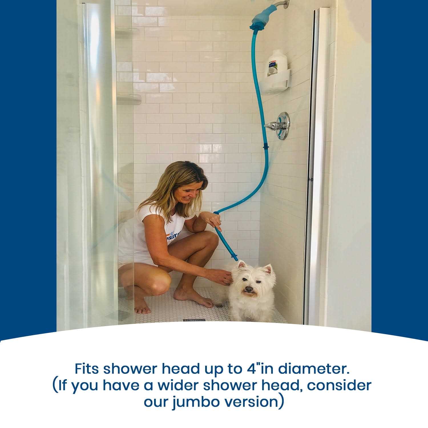 Rinseroo Slip-on Dog Wash Hose Attachment. Pet Bather for Showerhead and Sink - Image 3