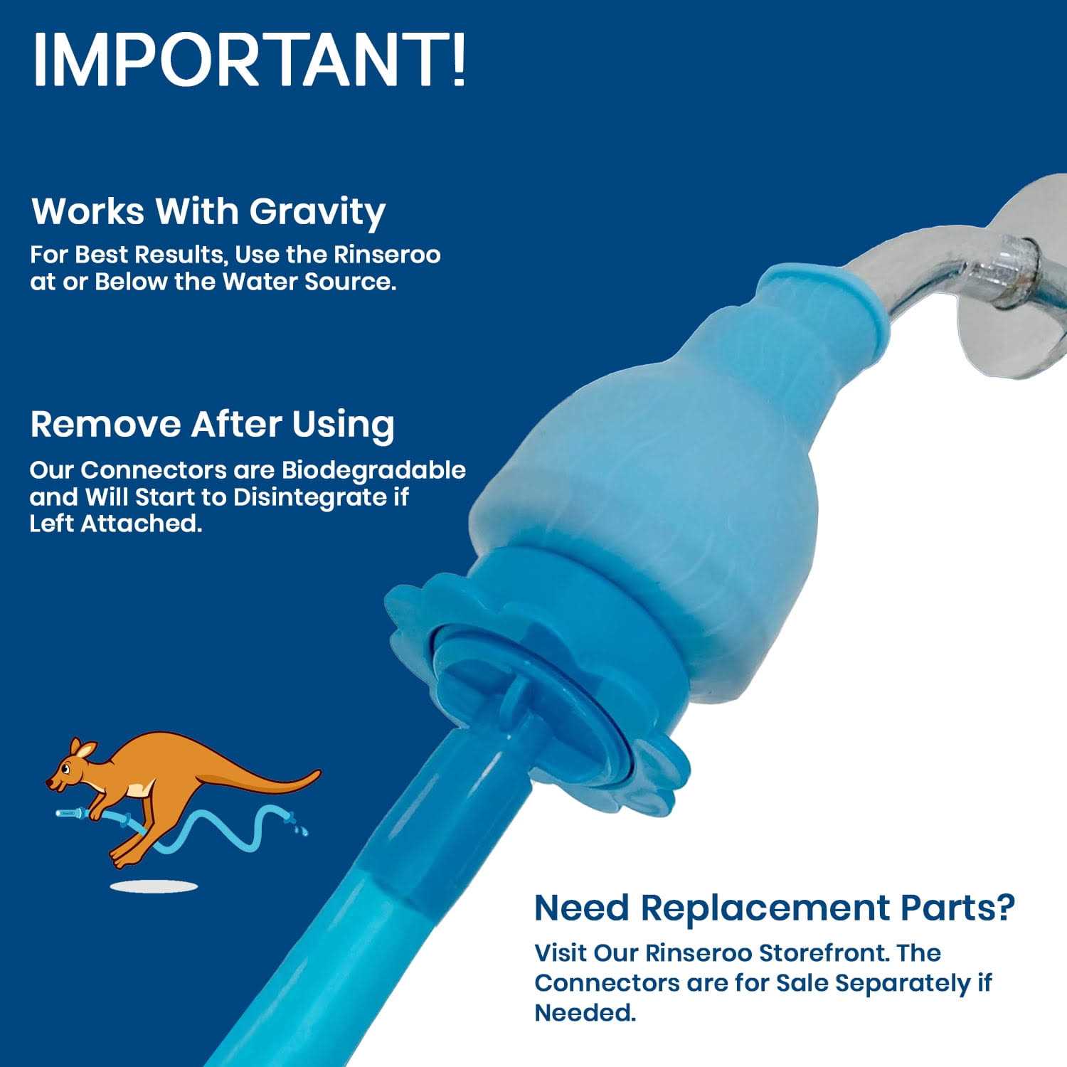 Rinseroo Slip-on Dog Wash Hose Attachment. Pet Bather for Showerhead and Sink - Image 5