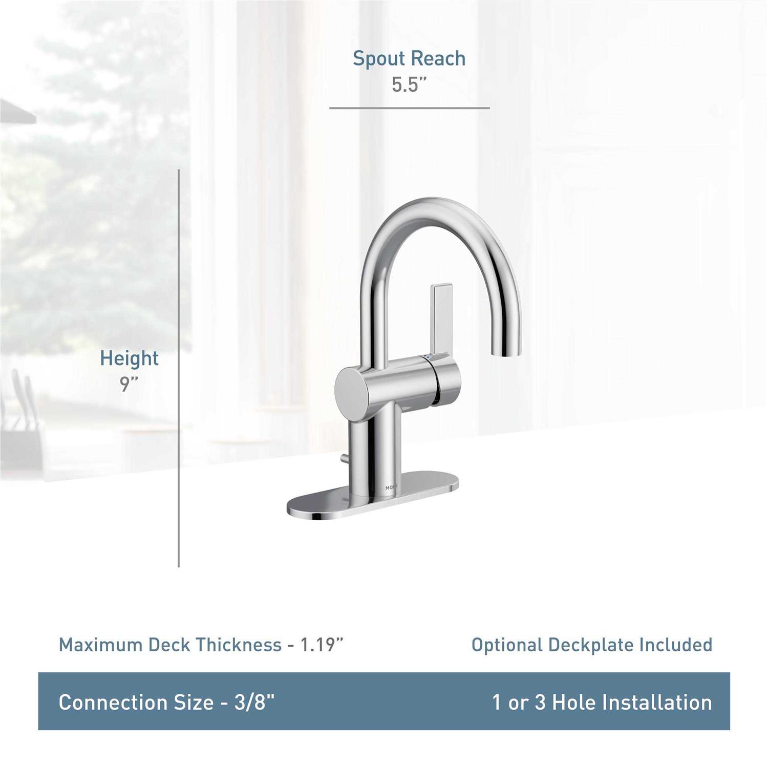 Moen Cia Single Hole Bathroom Faucet 6221 - Image 5