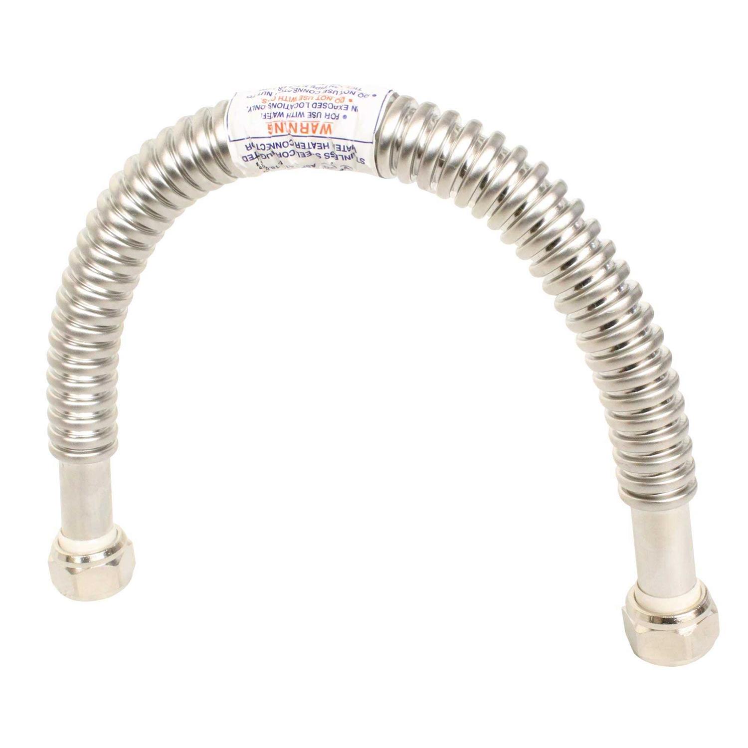 EASTMAN 2 Pack Heavy Duty Durable Stainless Steel Corrugated Water Flex Connector with Extra Thick Washers for Water Heater and Water Softener - Image 5