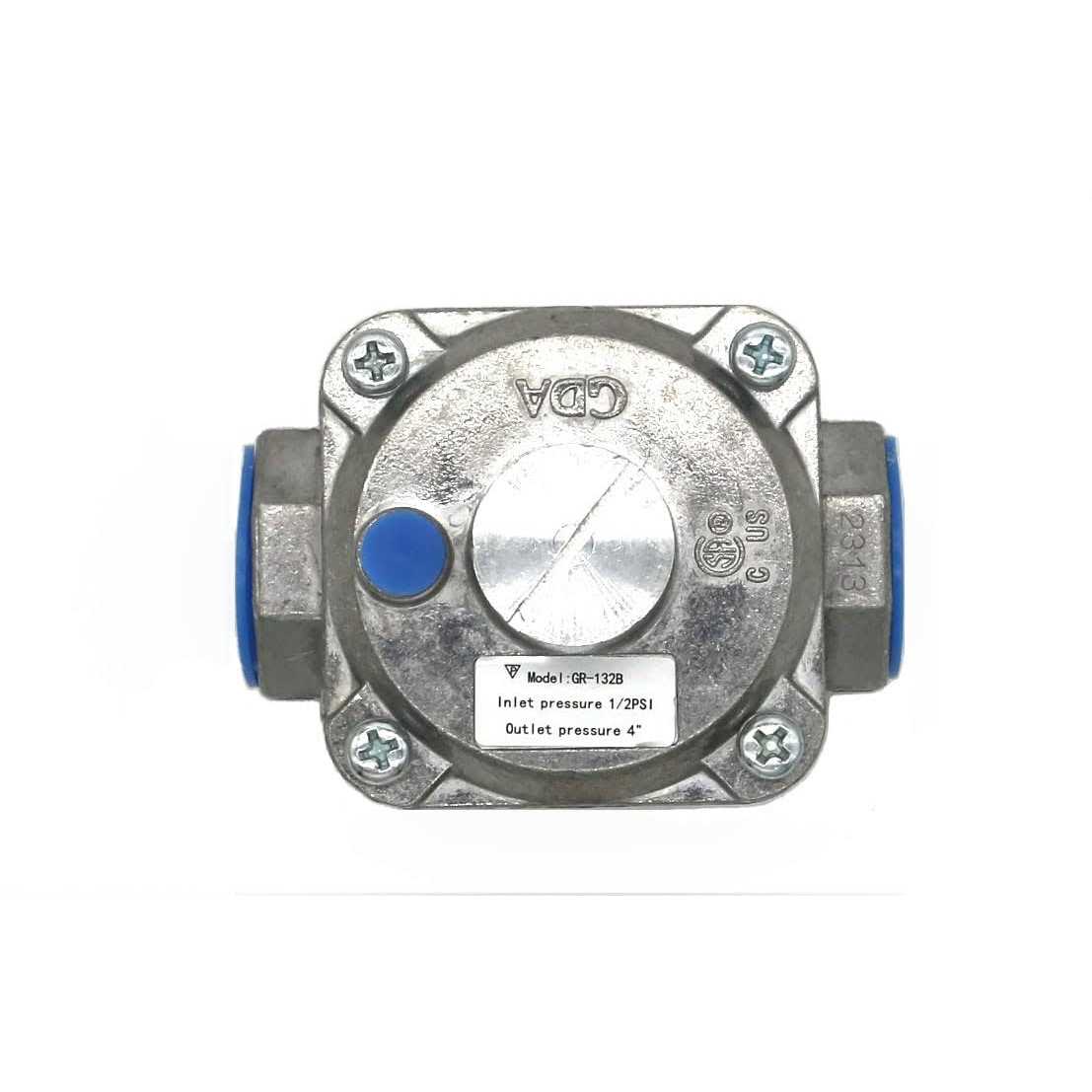 Universal Natural Gas Pressure Regulator with 1/2-14NPT Thread Inlet and Outlet connection, 1/2 PSI Inlet Pressure and 4 WC Outlet Pressure - Image 5