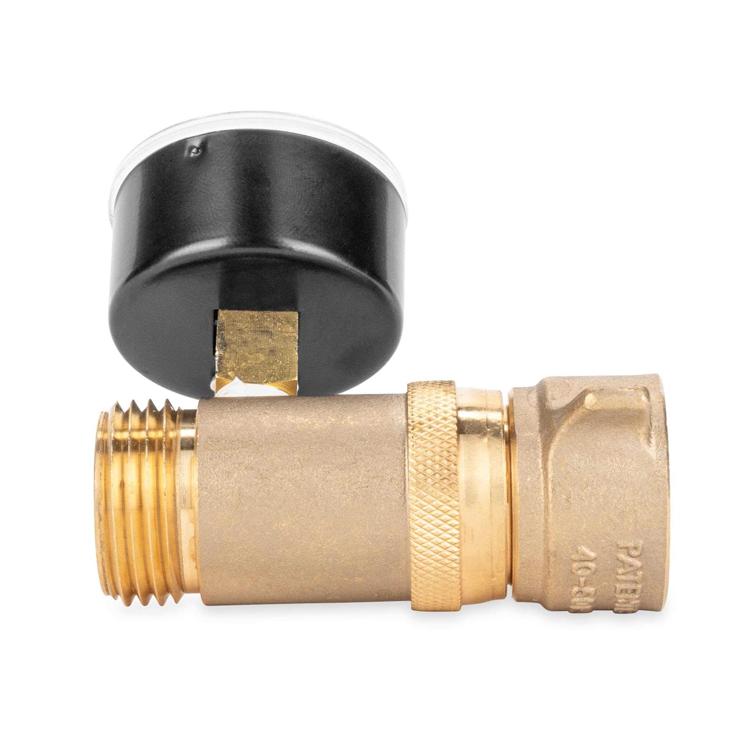 Camco Brass Water Pressure Regulator with Gauge - Image 4