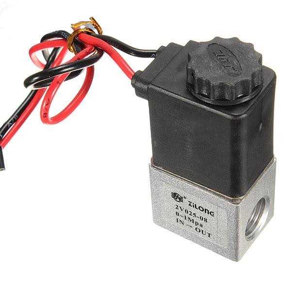 Plum Garden 1/4inch DC 12V 2 Way Normally Closed Electric Solenoid Air Valve - Image 5