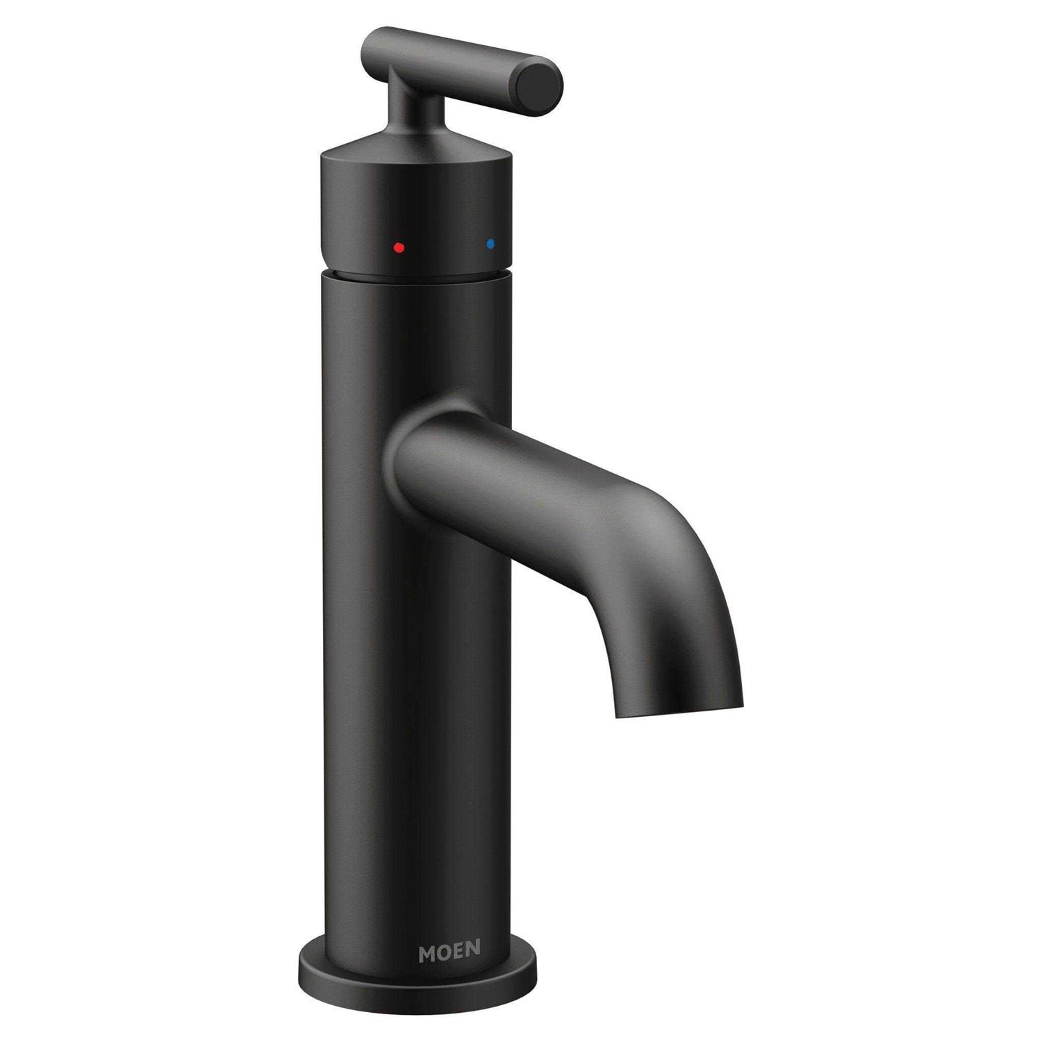 Moen 6145BL Gibson Matte Black One-Handle Bathroom Faucet