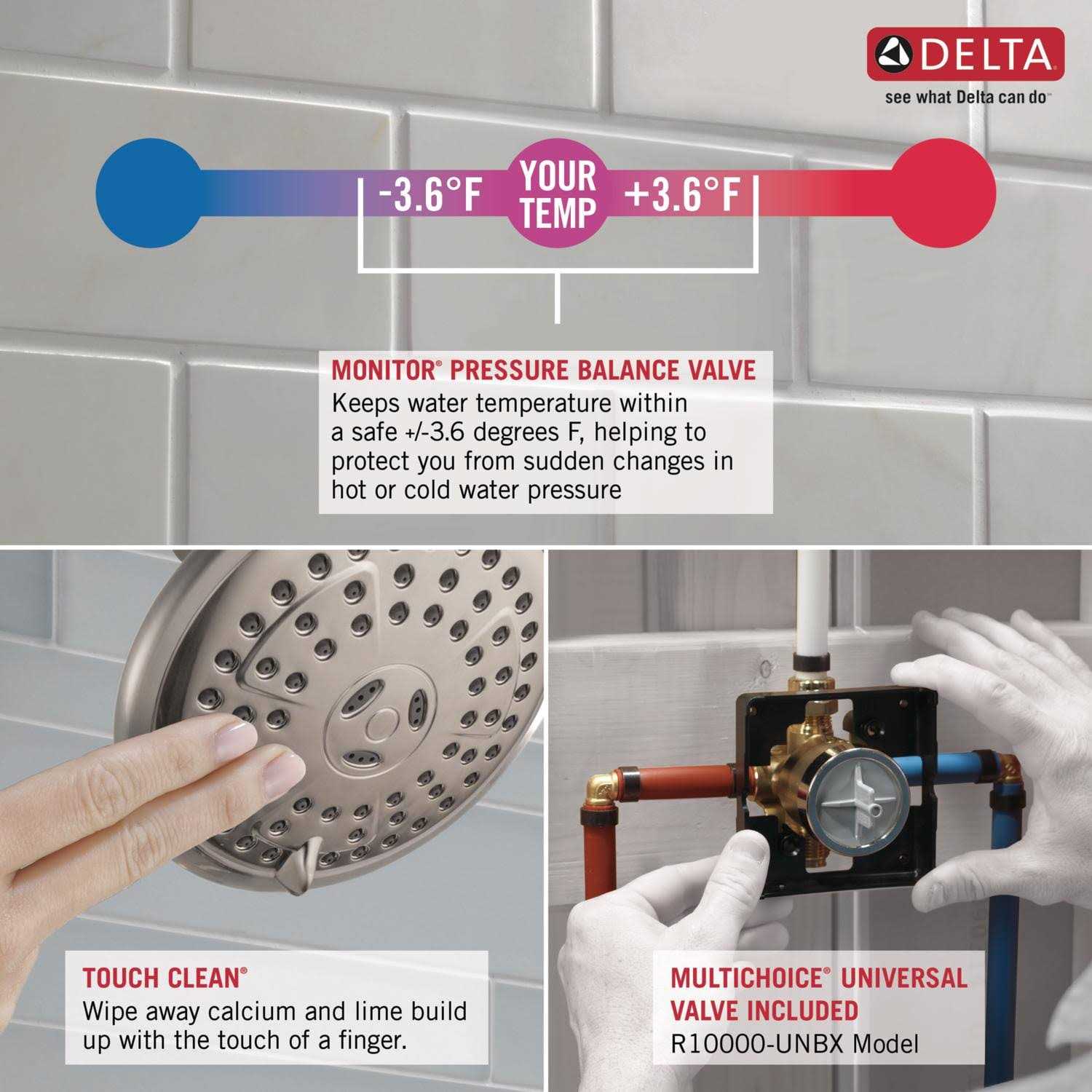 Delta Classic Chrome Single-Handle Tub and Shower Faucet - Image 3