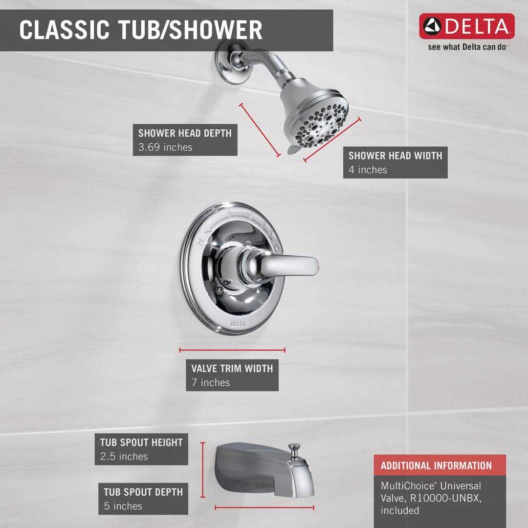 Delta Classic Chrome Single-Handle Tub and Shower Faucet - Image 4