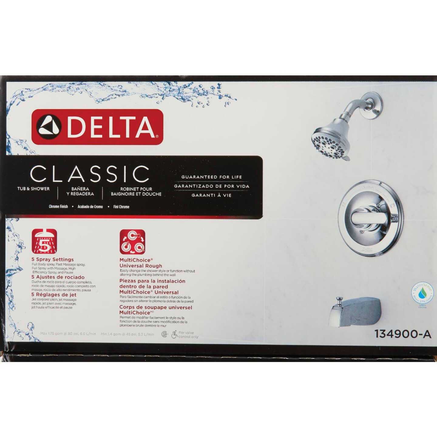 Delta Classic Chrome Single-Handle Tub and Shower Faucet - Image 5